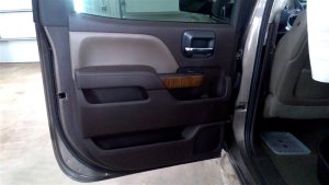 2015-2019 GMC Sierra 2500 HD Tan Door Interior Trim Panel - Rear (Used OEM)