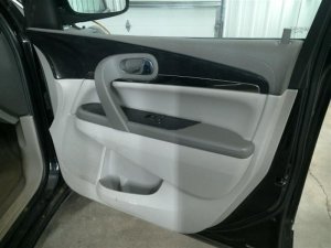 2013-2016 GMC Acadia Gray Door Interior Trim Panel with Power Windows and Locks - Front, Right (Passenger) (Used OEM)