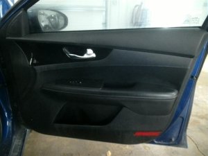 2019-2023 Kia Forte Black Door Interior Trim Panel with Power Windows and Locks - Front, Right (Passenger) (Used OEM)