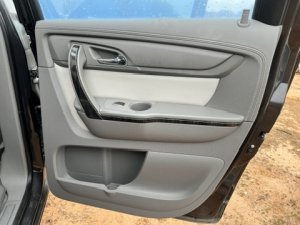 2007-2016 GMC Acadia Black Door Interior Trim Panel - Rear, Left (Driver) (Used OEM)