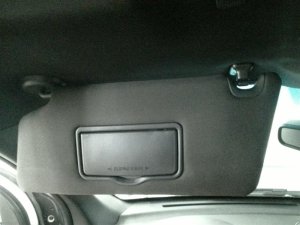 2011-2015 Ford Explorer Black Sun Visor with Garage Door Opener and Illuminated Mirror - Left (Driver) (Used OEM)