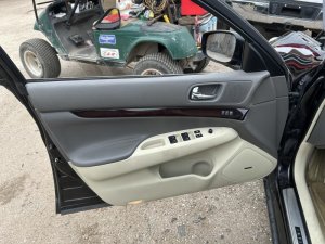2015 INFINITI Q40 Tan Door Interior Trim Panel - Front, Left (Driver) (Used OEM)