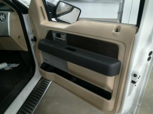 2009-2014 Ford F-150 Tan Door Interior Trim Panel - Front, Right (Passenger) (Used OEM)