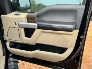 2015-2020 Ford F-150 Tan Door Interior Trim Panel with Power Windows and Locks - Front, Right (Passenger) (Used OEM)