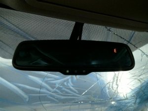 2009-2012 INFINITI EX35 Auto-Dimming Interior Rear View Mirror with Compass (Used OEM)
