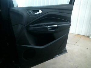 2013-2018 Ford C-Max Black Door Interior Trim Panel with Power Windows and Locks - Front, Right (Passenger) (Used OEM)