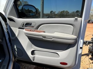 2007-2014 GMC Yukon Gray Door Interior Trim Panel - Front, Right (Passenger) (Used OEM)