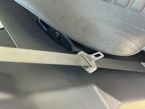 2013-2016 Ford Fusion Tan Seat Belt Assembly with Pretensioner - Front, Right (Passenger) (Used OEM)