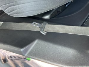 2013-2016 Ford Fusion Black Seat Belt Assembly - Front, Left (Driver) (Used OEM)