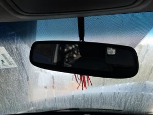 2014-2019 Kia Soul Auto-Dimming Interior Rear View Mirror with Compass and HomeLink (Used OEM)