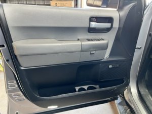 2008-2022 Toyota Sequoia Gray Door Interior Trim Panel - Front, Left (Driver) (Used OEM)