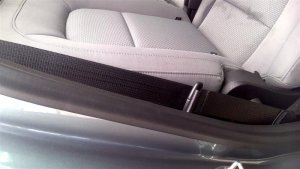 2015-2022 GMC Canyon Black Seat Belt Assembly - Rear, Left (Driver) (Used OEM)