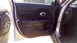 2014-2019 Kia Soul Black Door Interior Trim Panel with Power Windows and Locks - Front, Left (Driver) (Used OEM)