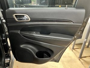 2012-2018 Jeep Grand Cherokee Black Door Interior Trim Panel - Rear, Left (Driver) (Used OEM)