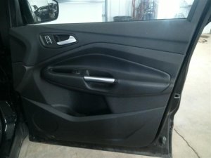 2013-2019 Ford Escape Black Door Interior Trim Panel with Power Windows and Locks - Front, Right (Passenger) (Used OEM)