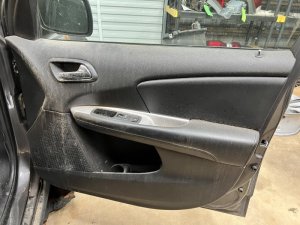 2011-2020 Dodge Journey Black Door Interior Trim Panel - Front, Right (Passenger) (Used OEM)