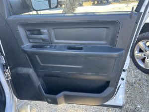 2013-2018 Ram 1500 Black Door Interior Trim Panel with Power Windows and Locks - Front, Right (Passenger) (Used OEM)