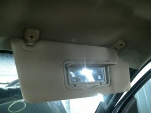 2009-2010 Ford F-150 Tan Sun Visor with Mirror - Right (Passenger) (Used OEM)