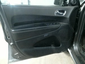2014-2020 Dodge Durango Black Door Interior Trim Panel with Power Windows and Power Locks - Front, Left (Driver) (Used OEM)