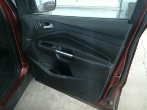 2013-2018 Ford C-Max Black Door Interior Trim Panel with Power Windows and Locks - Front, Right (Passenger) (Used OEM)