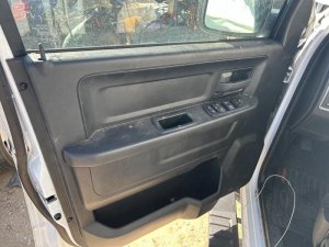 2013-2018 Ram 1500 Tan Door Interior Trim Panel with Power Windows and Locks - Front, Right (Passenger) (Used OEM)