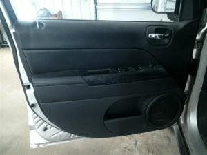 2011-2017 Jeep Compass Black Door Interior Trim Panel with Power Windows and Locks - Front, Left (Driver) (Used OEM)