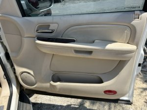 2007-2014 GMC Yukon Tan Door Interior Trim Panel with Power Windows - Front, Right (Passenger) (Used OEM)