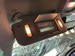 2015-2016 GMC Canyon Tan Sliding Sun Visor - Left (Driver) (Used OEM)