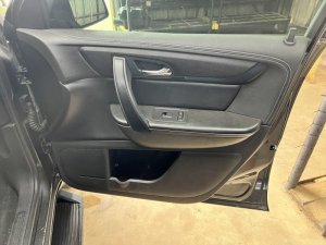 2007-2016 GMC Acadia Black Door Interior Trim Panel - Front, Right (Passenger) (Used OEM)