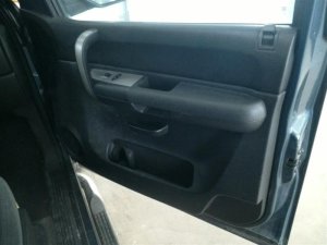 2007-2014 GMC Sierra 2500 HD Black Door Interior Trim Panel with Power Windows and Locks - Front, Right (Passenger) (Used OEM)
