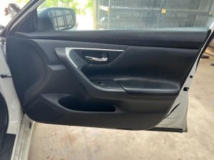 2013-2018 Nissan Altima Black Door Interior Trim Panel with Power Windows and Locks - Front, Right (Passenger) (Used OEM)