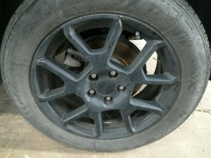 2019-2022 Jeep Renegade Black 17x7 5-V Spoke Black Alloy Wheel (Used OEM)
