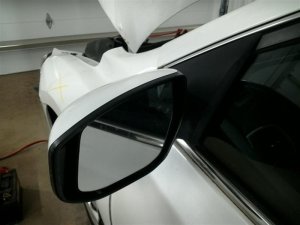2013-2015 Nissan Sentra White Power Door/Side View Mirror - Left (Driver) (Used OEM)