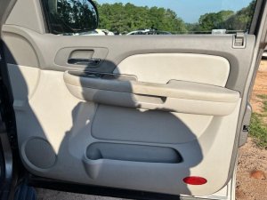 2007-2009 GMC Yukon Gray Door Interior Trim Panel with Power Windows and Locks - Front, Right (Passenger) (Used OEM)
