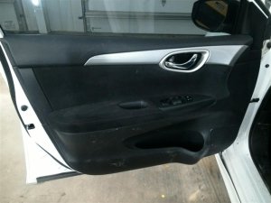 2013-2015 Nissan Sentra Black Door Interior Trim Panel with Power Windows and Locks - Front, Left (Driver) (Used OEM)