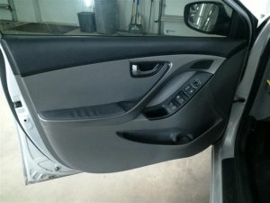 2014-2016 Hyundai Elantra Black Door Interior Trim Panel with Power Windows and Locks - Front, Left (Driver) (Used OEM)