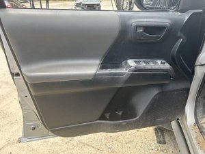 2016-2023 Toyota Tacoma Gray Door Interior Trim Panel with Power Windows - Front, Left (Driver) (Used OEM)