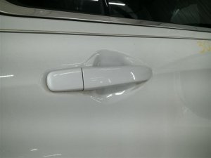 2010-2017 Chevrolet Equinox White Exterior Door Handle Assembly - Rear, Right (Passenger) (Used OEM)