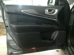 2016-2020 INFINITI QX60 Black Door Interior Trim Panel with Power Windows and Locks - Front, Left (Driver) (Used OEM)