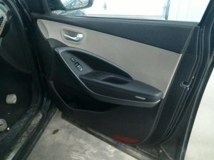2013-2019 Hyundai Santa Fe Brown Door Interior Trim Panel with Power Windows and Locks - Front, Right (Passenger) (Used OEM)