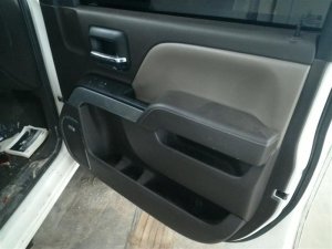 2015-2019 GMC Sierra 2500 HD Brown Door Interior Trim Panel with Power Windows and Locks - Front, Right (Passenger) (Used OEM)