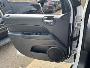 2011-2017 Jeep Compass Black Door Interior Trim Panel with Power Windows and Locks - Front, Left (Driver) (Used OEM)