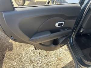 2014-2019 Kia Soul Black Door Interior Trim Panel with Power Windows and Locks - Rear, Left (Driver) (Used OEM)