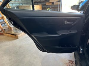 2015-2017 Toyota Camry Black Door Interior Trim Panel - Rear, Left (Driver) (Used OEM)