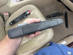 2007-2013 Chevrolet Avalanche Gray Textured Exterior Door Handle - Rear, Right (Passenger) (Used OEM)