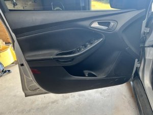 OEM Blue Door Interior Trim Panel with Power Windows and Locks for 2015-2018 Ford - Rear Front, Left (Driver) (OEM)