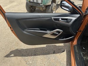 2012-2017 Hyundai Veloster Black Door Interior Trim Panel - Front, Left (Driver) (Used OEM)