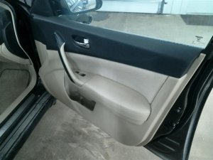 2009-2014 Nissan Maxima Tan Door Interior Trim Panel with Power Windows and Locks - Front, Right (Passenger) (Used OEM)