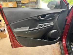 2018-2021 Hyundai Kona Black Door Interior Trim Panel - Front, Left (Driver) (Used OEM)