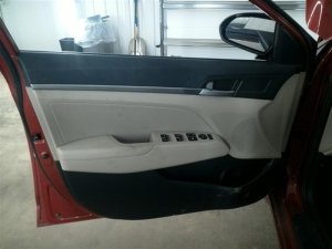 2017-2018 Hyundai Elantra Black Door Interior Trim Panel with Power Windows and Locks - Front, Left (Driver) (Used OEM)